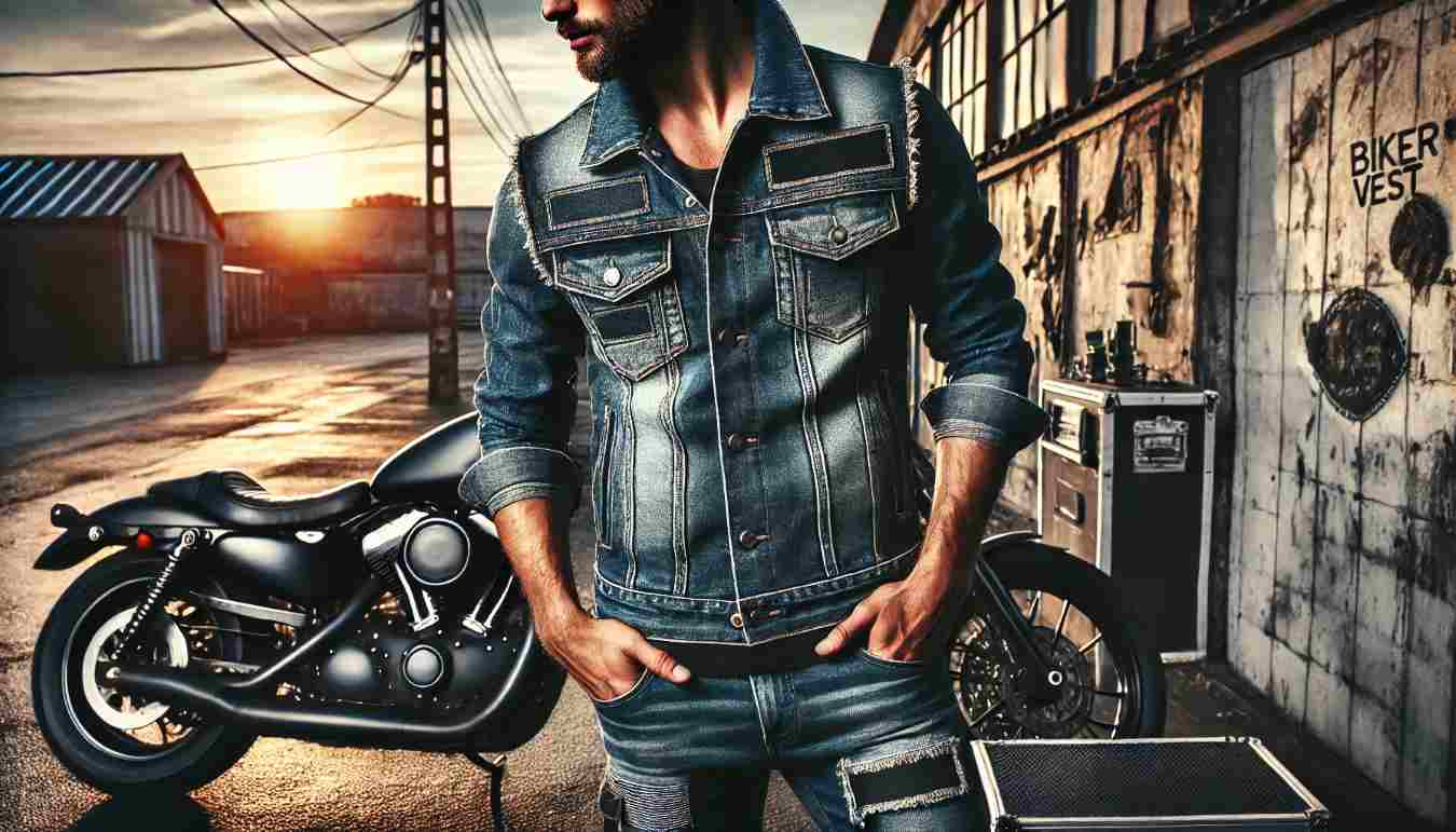 Denim Biker Vest
