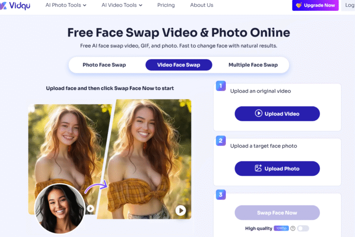 Vidqu Face Swap Tool